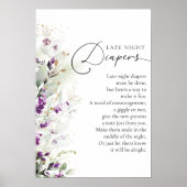 緑の紫の薄紫赤ちゃんのシャワーのポスター ポスター (正面)