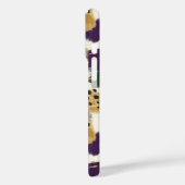 緑の紫の金ゴールドブラシストロークパターンモノグラム Case-Mate iPhoneケース (裏面 / 左)