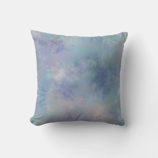 緑の紫ピンクの霧の水の色の背景 クッション (正面)