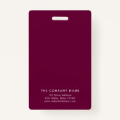 緑の紫色によって層にされる幾何学的な写真 バッジ (裏面)