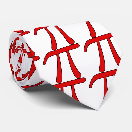 緑の紫色のゆとりの白い赤Pi 3.14の記号の数学 ネクタイ (ロール)