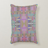 緑の紫色のピンクの幾何学的 アクセントクッション (正面(垂直))