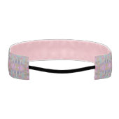 緑の紫色のピンクの幾何学的 アスレチックヘッドバンド (裏面)