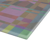 緑の紫色のピンクの幾何学的 カッティングボード (角)