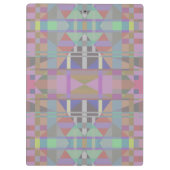 緑の紫色のピンクの幾何学的 クリップボード (裏面)