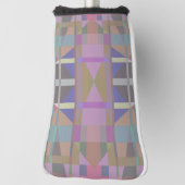 緑の紫色のピンクの幾何学的 ゴルフヘッドカバー (回転90)