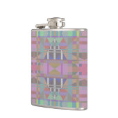 緑の紫色のピンクの幾何学的 フラスク (左)