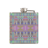 緑の紫色のピンクの幾何学的 フラスク (裏面)