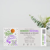 緑の紫色のフリー投球または湾曲性別の表示 招待状 (スタンド正面)