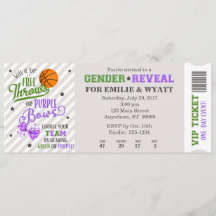 緑の紫色のフリー投球または湾曲性別の表示