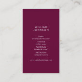 緑の紫色の層状の幾何学的ソーシャルメディア写真 名刺 (裏面)