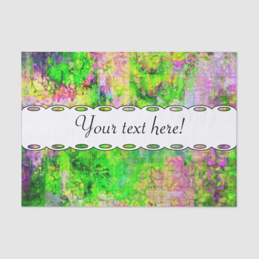 緑の紫色の質 薄葉紙 (正面)