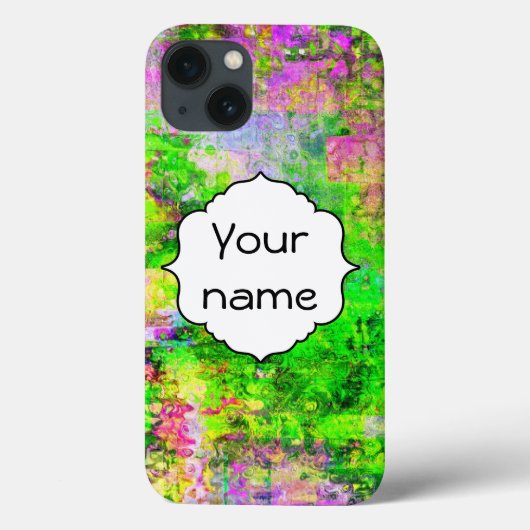 緑の紫色の質 Case-Mate iPhoneケース (裏面)