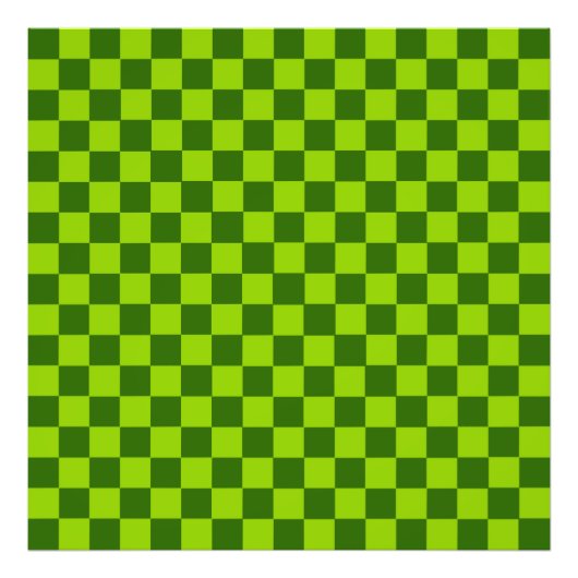 緑の組み合わせクラシックチェッカーボードバイSTaylor フォトプリント (正面)
