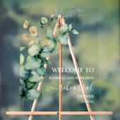 緑の結婚リハーサルのディナーウェルカムサイン アクリルサイン (ニュートラル)