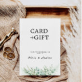 緑の結婚式のカードとギフトサイン 招待状