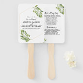 緑の結婚式のファン ハンドファン (正面&裏面)