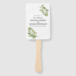 緑の結婚式のファン ハンドファン