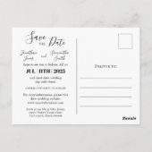 緑の結婚式の日の写真のカレンダー ポストカード (裏面)