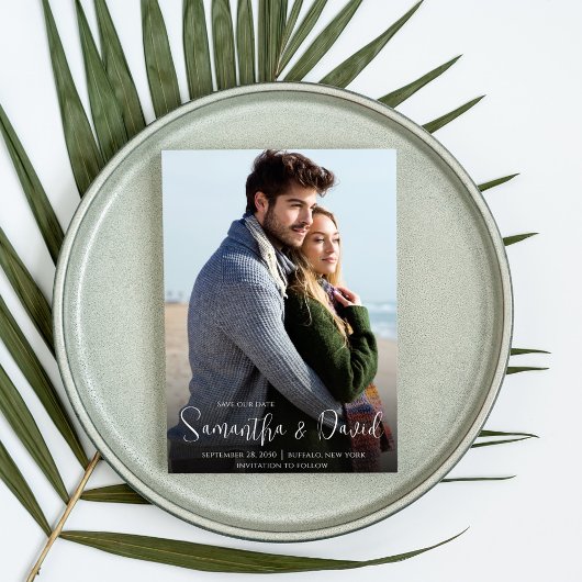 緑の結婚式の日付写真を保存 セーブザデート