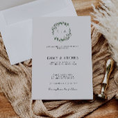 緑の結婚式へのテンプレート 招待状