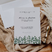 緑の結婚式招待状テンプレート 招待状