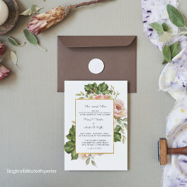 緑の結婚式招待状テンプレート 招待状