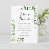 緑の結婚式招待状テンプレート 招待状 (スタンド正面)