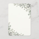 緑の結婚式招待状詳細エンクロージャカード エンクロージャーカード (裏面)