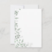 緑の結婚式招待状詳細テンプレート 招待状 (裏面)