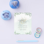 緑の結婚式招待状WebサイトRSVP QRコード チラシ (シングル)