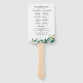 緑の結婚式 プログラムウォーターカラーユーカリ ハンドファン (裏面)