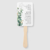 緑の結婚式 プログラムウォーターカラーユーカリ ハンドファン (正面)