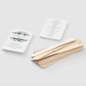 緑の結婚式 プログラムファン |ほこりっぽい青 ハンドファン (組立なし)