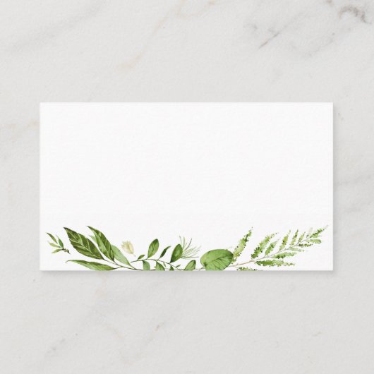 緑の結婚Webサイトのカードを挿入素朴緑 名刺 (裏面)