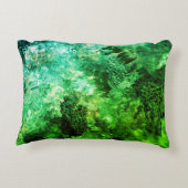 緑の結晶の層 アクセントクッション (裏面)