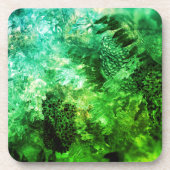 緑の結晶の層 コースター (正面)