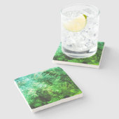 緑の結晶の層 ストーンコースター (横)