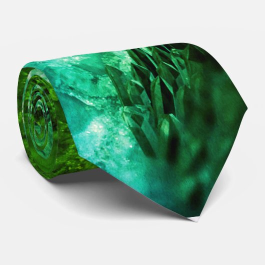 緑の結晶の層 ネクタイ (ロール)