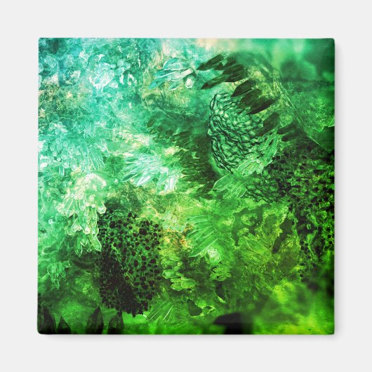 緑の結晶の層 マグネット (正面)