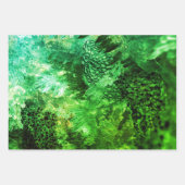 緑の結晶の層 ラッピングペーパーシート (正面)