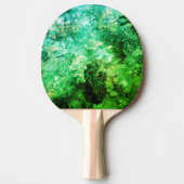緑の結晶の層 卓球ラケット (正面)