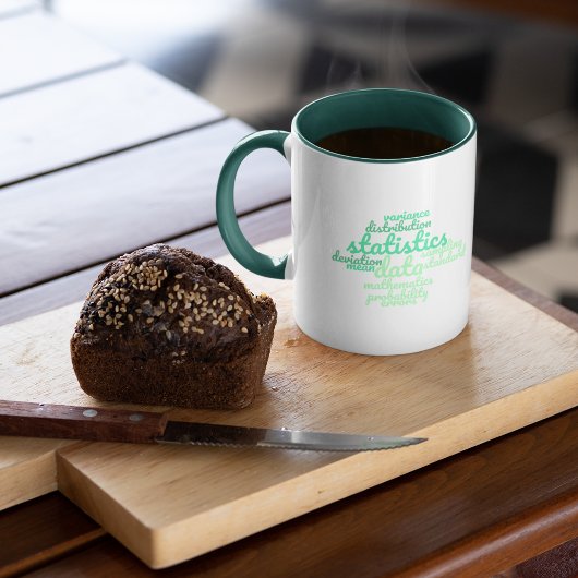 緑の統計Math Word Cloud マグカップ