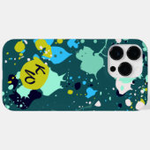 緑の絵を描クール(ばちゃばちゃ)跳ねるイニシャル Case-Mate iPhoneケース (裏面 (横))