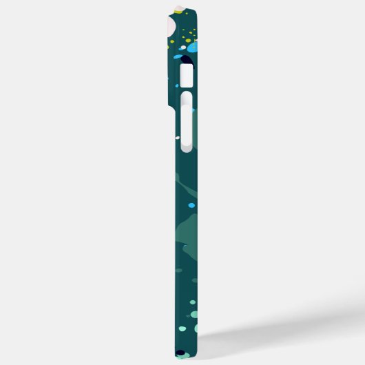 緑の絵を描クール(ばちゃばちゃ)跳ねるイニシャル Case-Mate iPhoneケース (裏面 / 左)