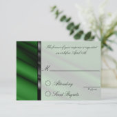 緑の絹の応答カード 出欠カード (スタンド正面)