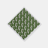 緑の緑のドット スタンダードカクテルナプキン (角)