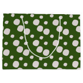 緑の緑のドット ラージペーパーバッグ (裏面)