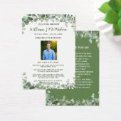 緑の緑の写真葬儀記念ブックマーク (デスク)