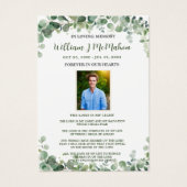 緑の緑の写真葬儀記念ブックマーク (正面)